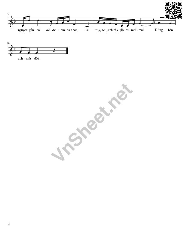 Page 2 of Sheet music PDF Người ta nói đúng - Hamlet Trương