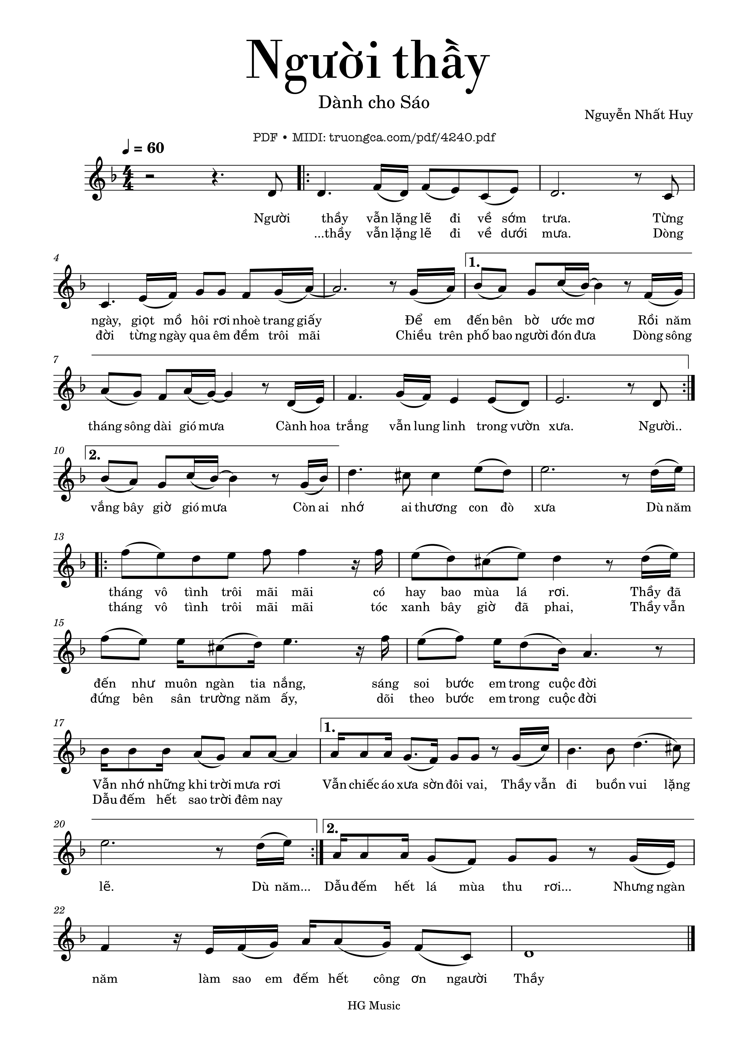 Người thầy - Nguyễn Nhất Huy