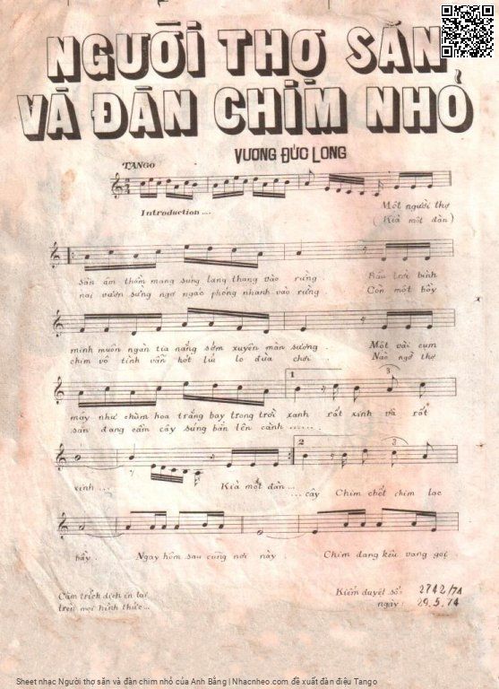 Page 2 of Sheet music PDF Người thợ săn và đàn chim nhỏ - Anh Bằng
