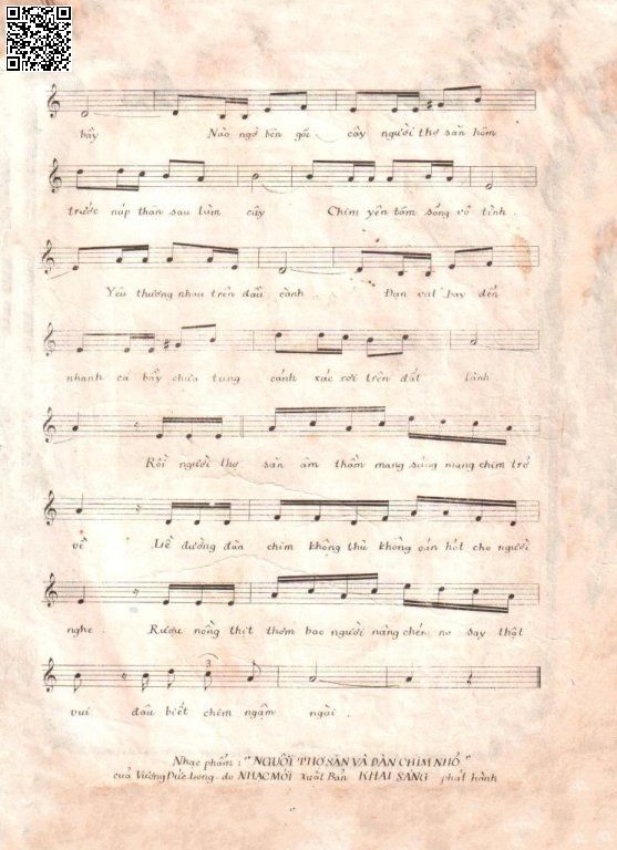 Page 3 of Sheet music PDF Người thợ săn và đàn chim nhỏ - Anh Bằng
