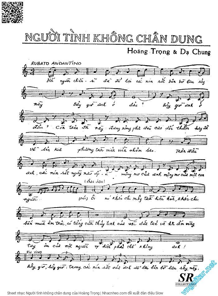 Page 2 of Sheet music PDF Người tình không chân dung - Hoàng Trọng