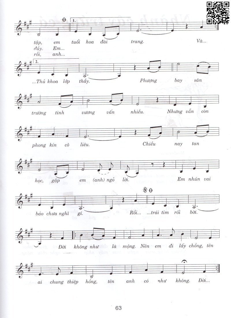 Page 2 of Sheet music PDF Người tình luật khoa - Vinh Sử