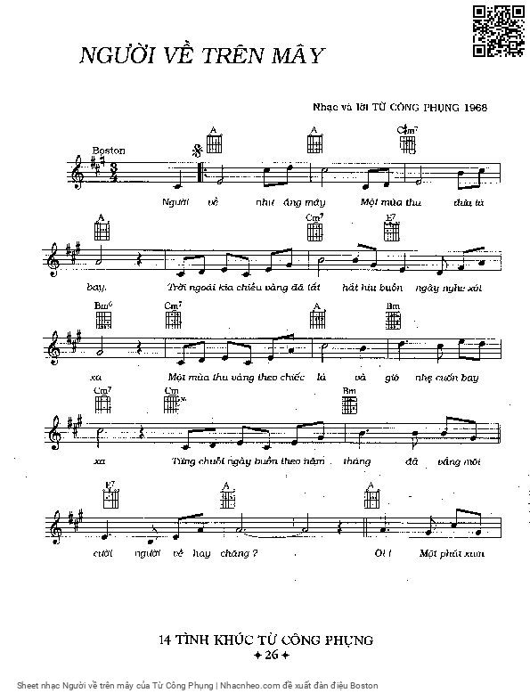 Page 3 of Sheet music PDF Người về trên mây - Từ Công Phụng