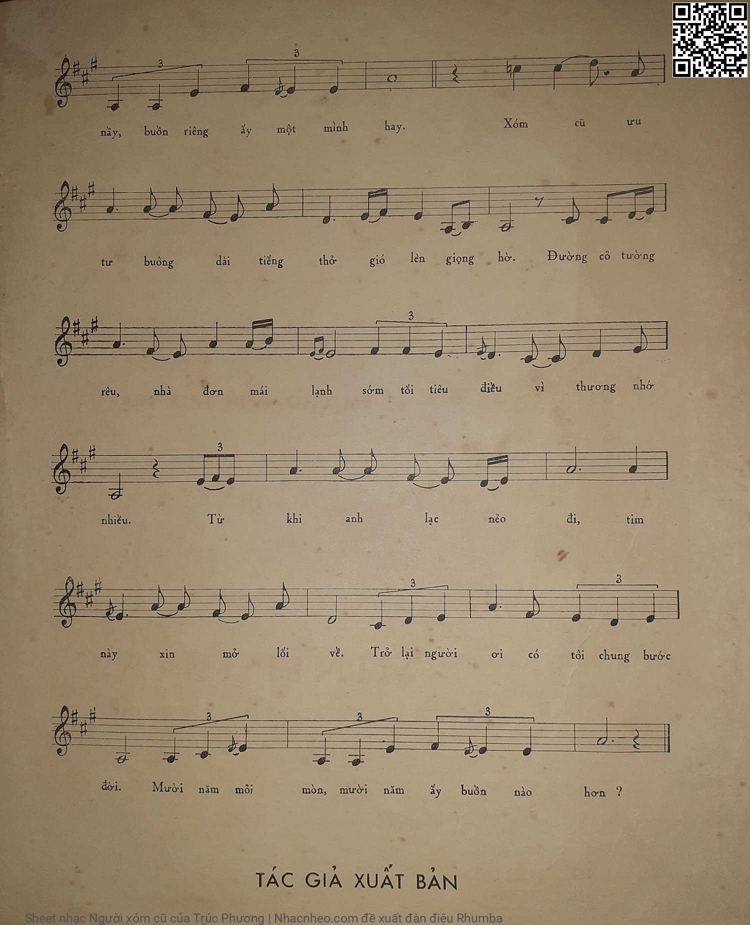 Page 3 of Sheet music PDF Người xóm cũ - Trúc Phương