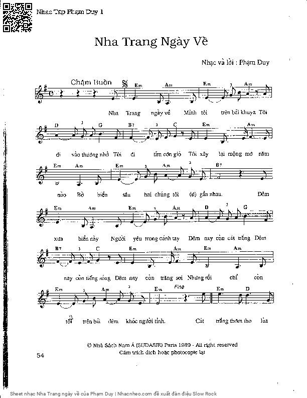 Page 5 of Sheet music PDF Nha Trang ngày về - Phạm Duy