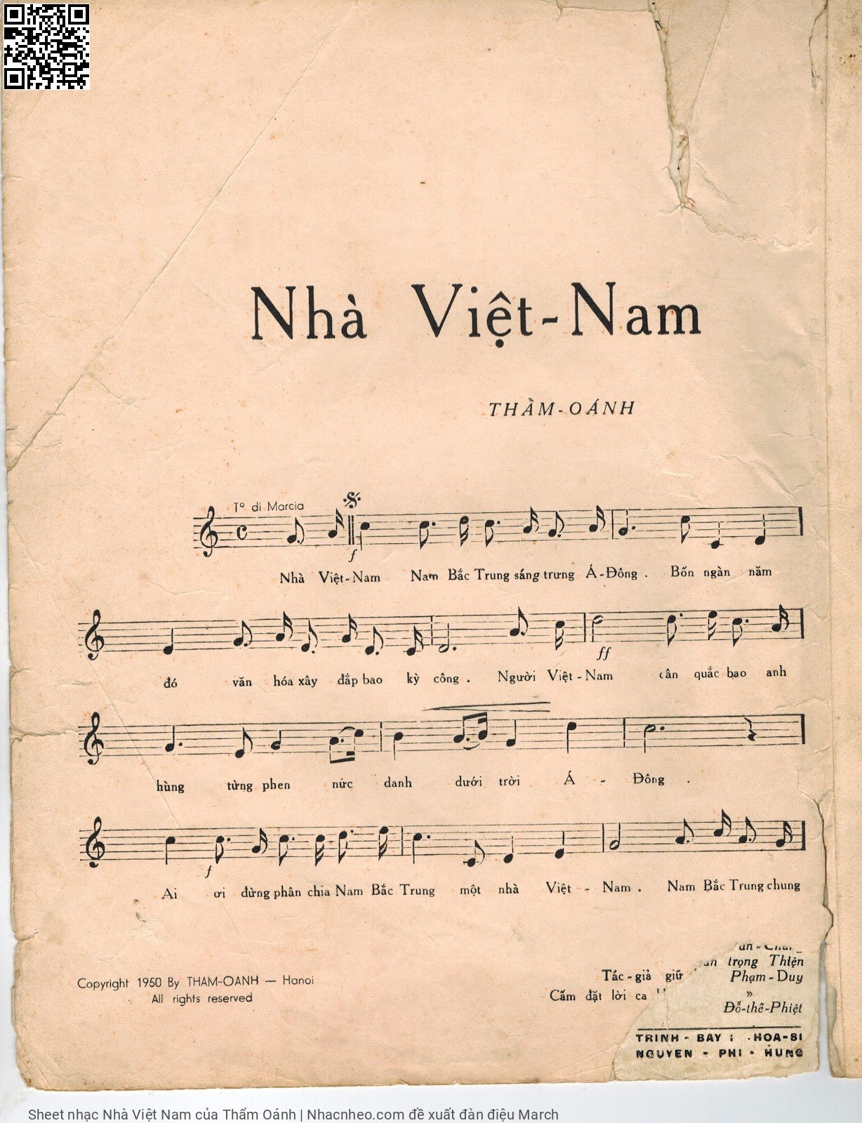 Page 2 of Sheet music PDF Nhà Việt Nam - Thẩm Oánh