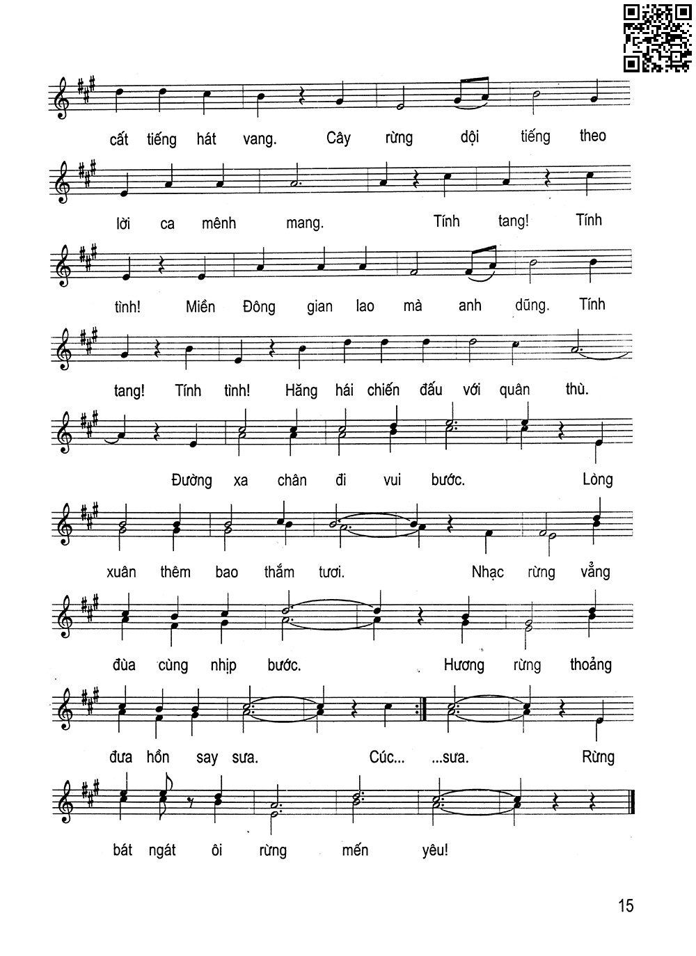 Page 2 of Sheet music PDF Nhạc rừng - Hoàng Việt