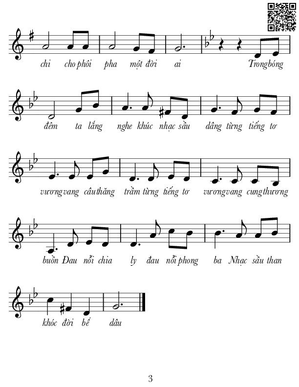 Page 3 of Sheet music PDF Nhạc sầu - Lê Tín Hương