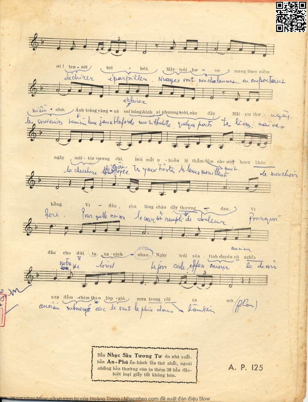 Page 3 of Sheet music PDF Nhạc sầu tương tư - Hoàng Trọng