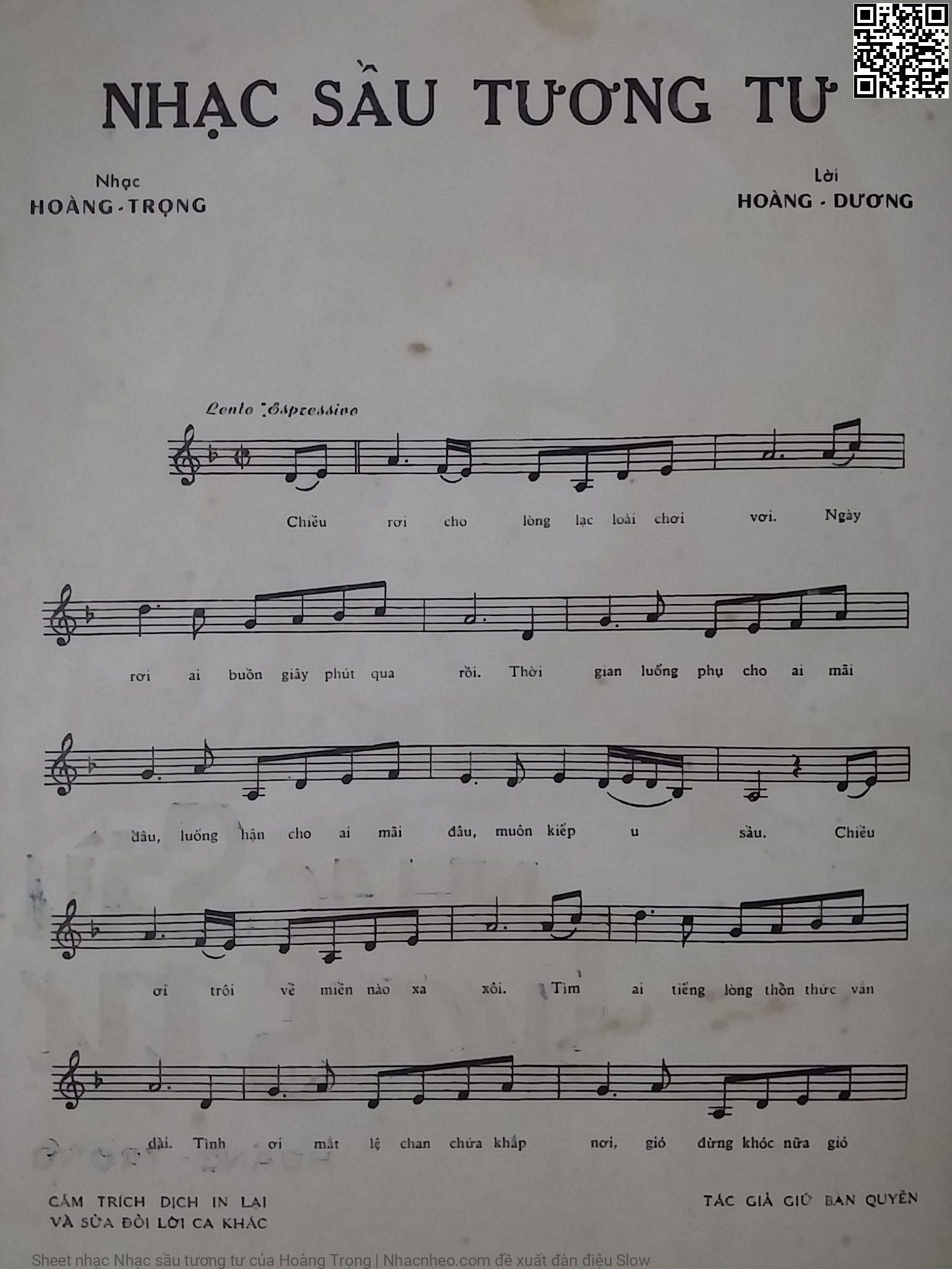 Page 5 of Sheet music PDF Nhạc sầu tương tư - Hoàng Trọng