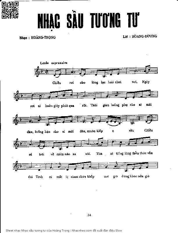 Page 8 of Sheet music PDF Nhạc sầu tương tư - Hoàng Trọng