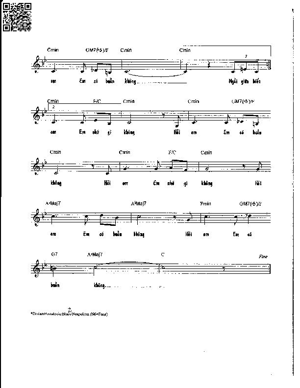 Page 3 of Sheet music PDF Biển sầu mênh mông - Đăng Khánh