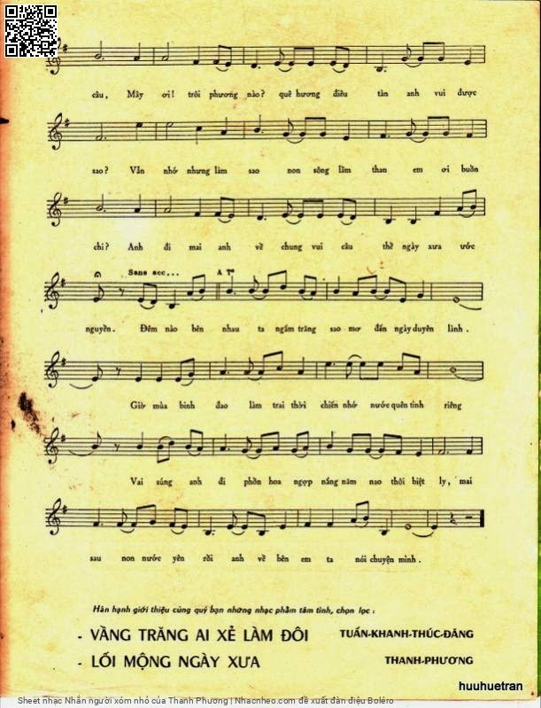 Page 3 of Sheet music PDF Nhắn người xóm nhỏ - Thanh Phương