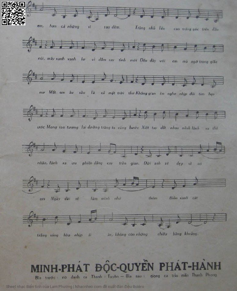 Page 7 of Sheet music PDF Biển tình - Lam Phương
