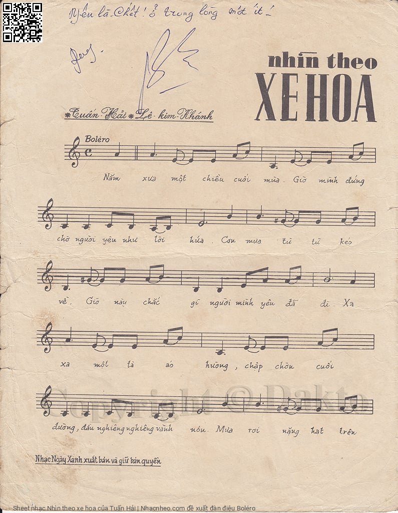 Page 2 of Sheet music PDF Nhìn theo xe hoa - Tuấn Hải