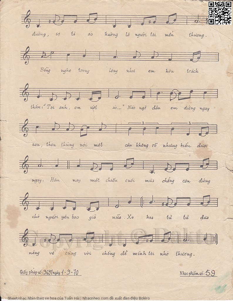 Page 3 of Sheet music PDF Nhìn theo xe hoa - Tuấn Hải