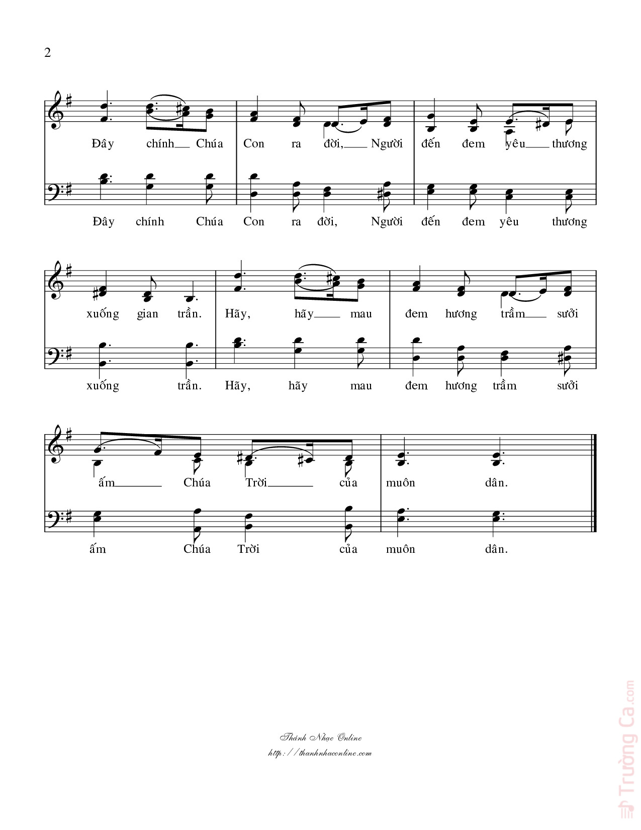 Page 2 of Sheet music PDF Nhìn xem trẻ bé (What child is this?) - Cổ ca Anh Quốc