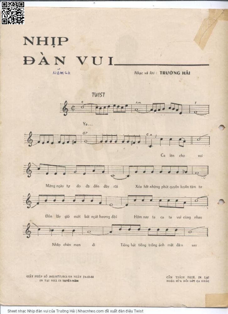 Page 2 of Sheet music PDF Nhịp đàn vui - Trường Hải
