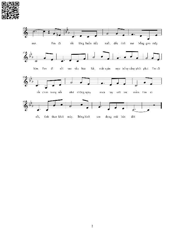 Page 2 of Sheet music PDF Nhớ - Vi Tuấn Đại
