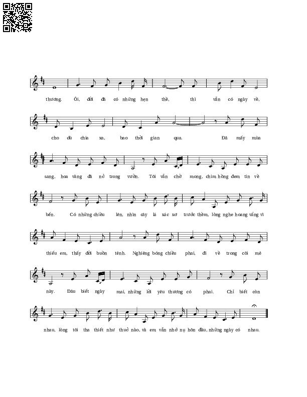 Page 2 of Sheet music PDF Nhớ em - Lê Vân Tú