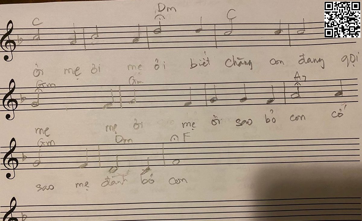 Page 3 of Sheet music PDF Nhớ mẹ yêu - Đan Anh