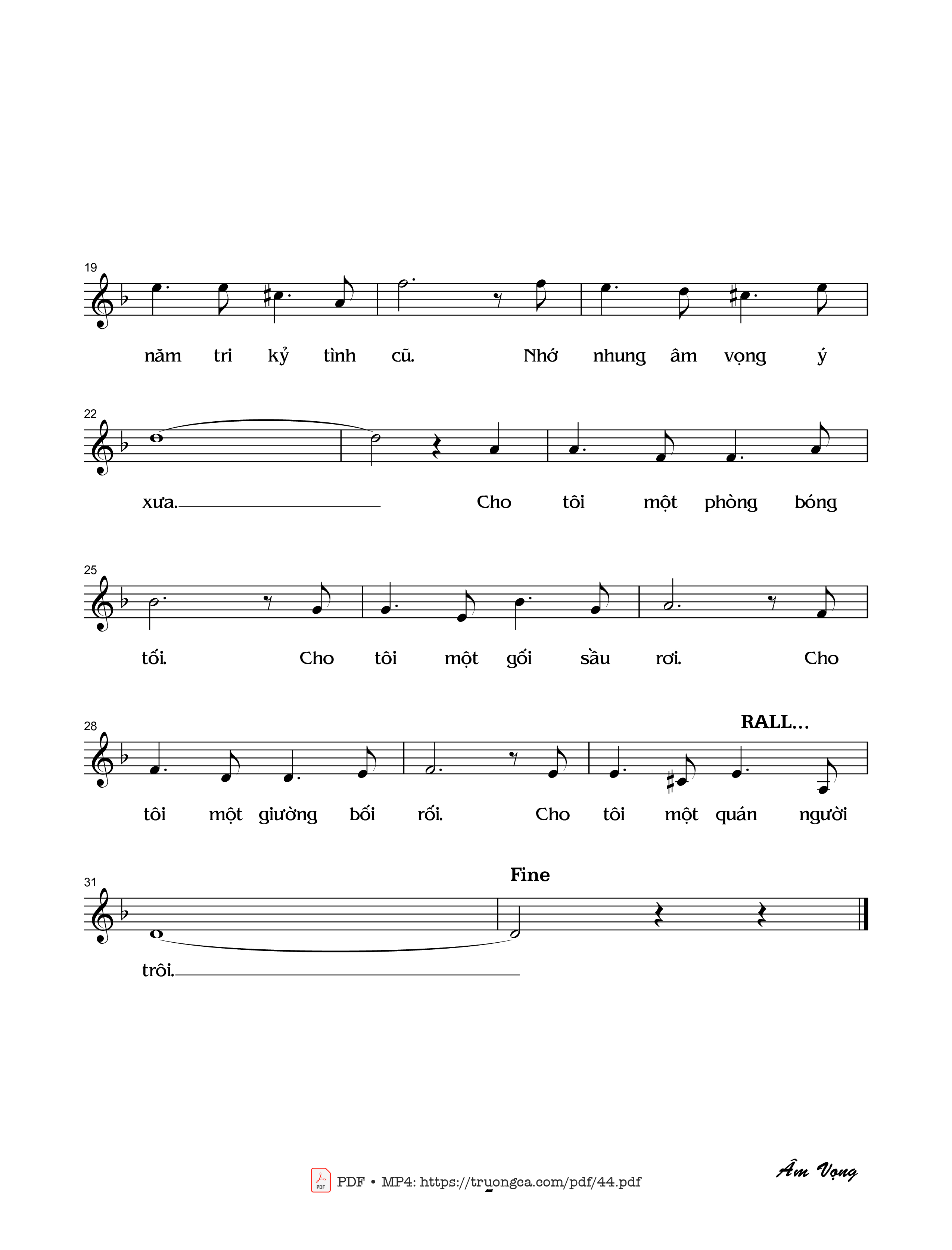 Page 2 of Sheet music PDF Âm vọng - Nguyễn Đình Phùng