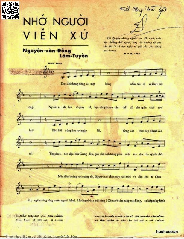 Page 2 of Sheet music PDF Nhớ người viễn xứ - Nguyễn Văn Đông
