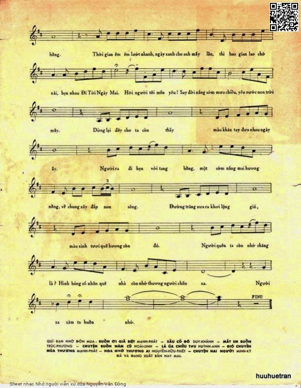 Page 3 of Sheet music PDF Nhớ người viễn xứ - Nguyễn Văn Đông