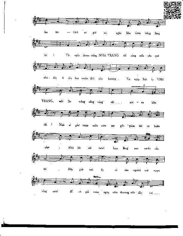 Page 2 of Sheet music PDF Nhớ Nha Trang - Minh Kỳ