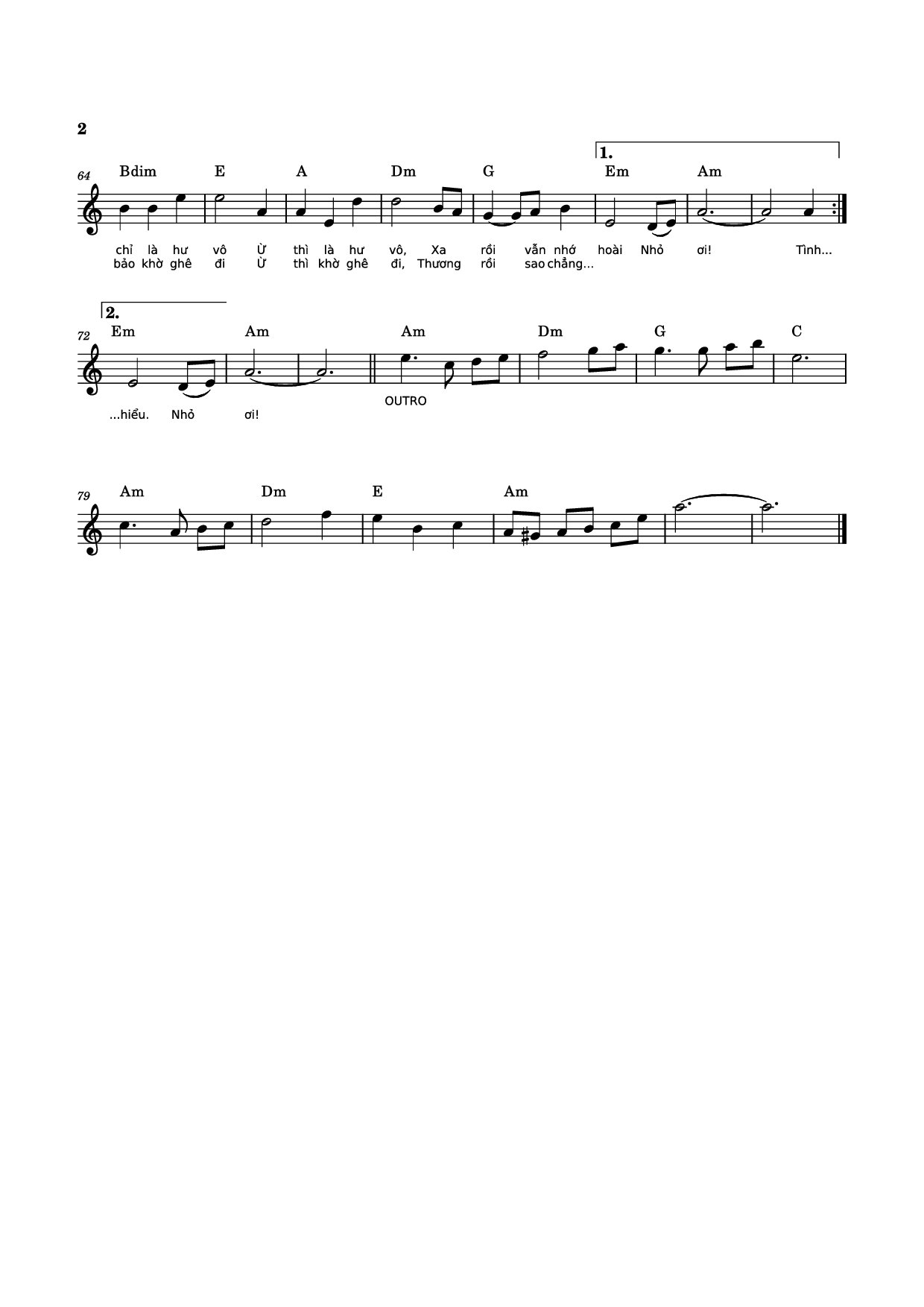 Page 2 of Sheet music PDF Nhỏ ơi - Quang Nhật