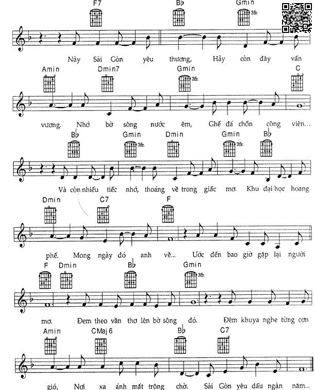 Page 2 of Sheet music PDF Nhớ Sài Gòn - Phạm Anh Dũng