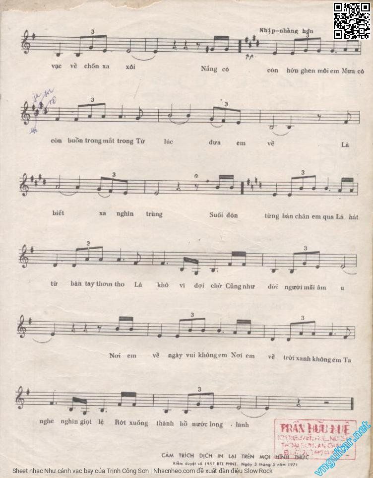 Page 3 of Sheet music PDF Như cánh vạc bay - Trịnh Công Sơn