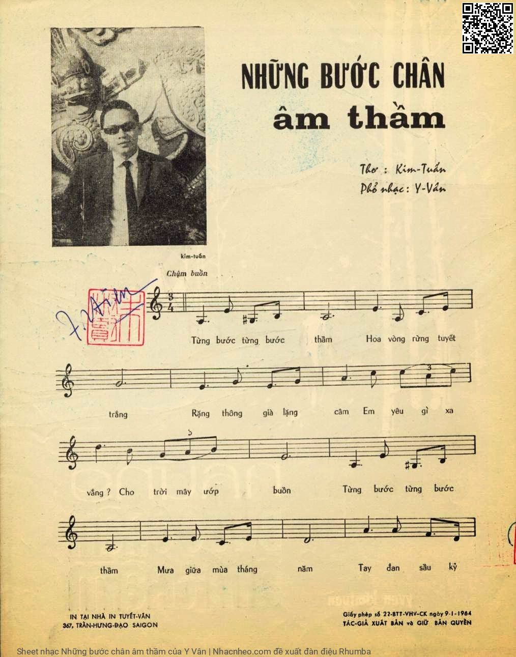 Page 2 of Sheet music PDF Những bước chân âm thầm - Y Vân