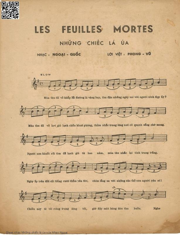 Page 2 of Sheet music PDF Những chiếc lá úa - Nhạc Ngoại