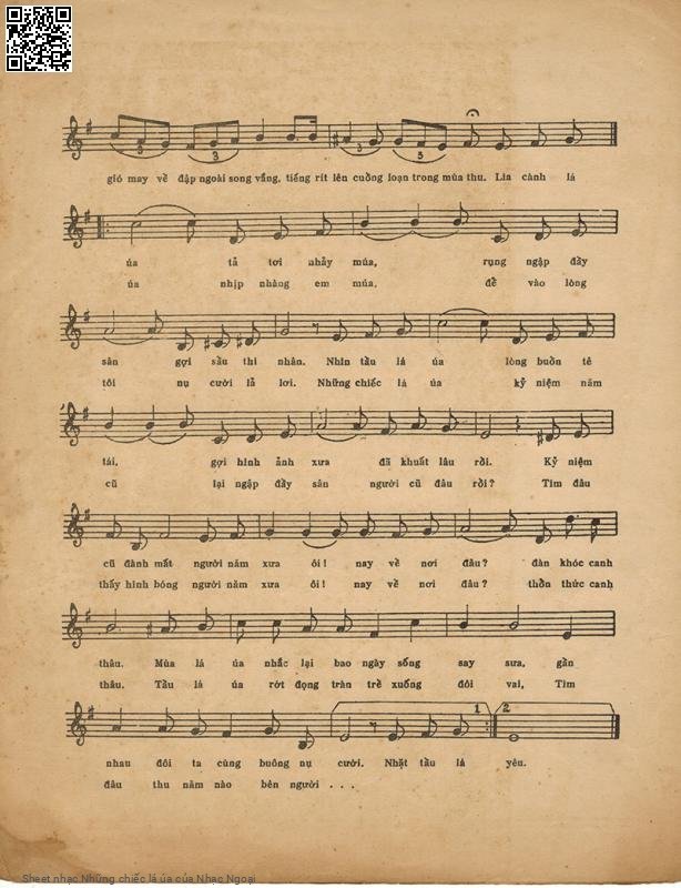 Page 3 of Sheet music PDF Những chiếc lá úa - Nhạc Ngoại