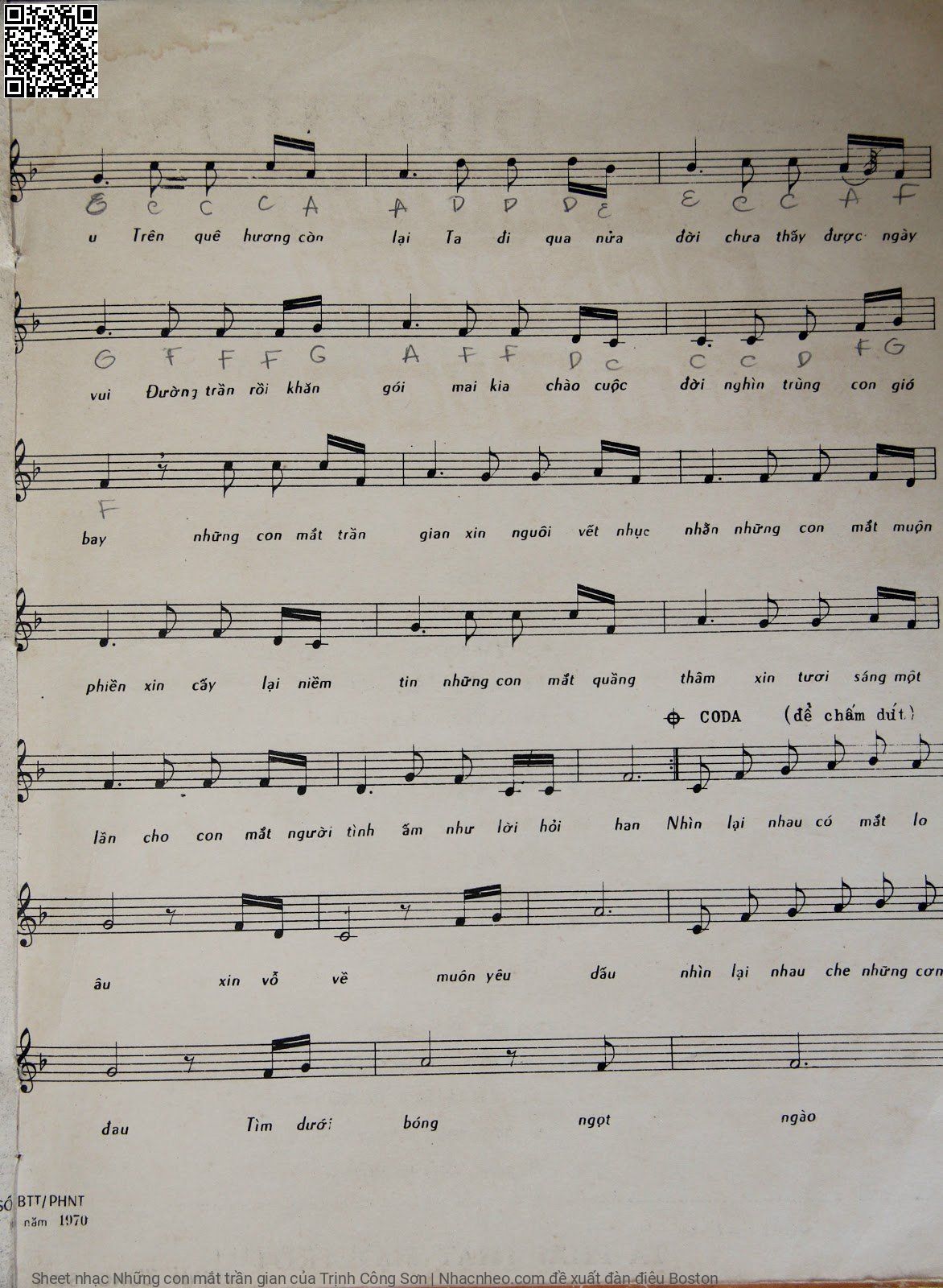 Page 3 of Sheet music PDF Những con mắt trần gian - Trịnh Công Sơn