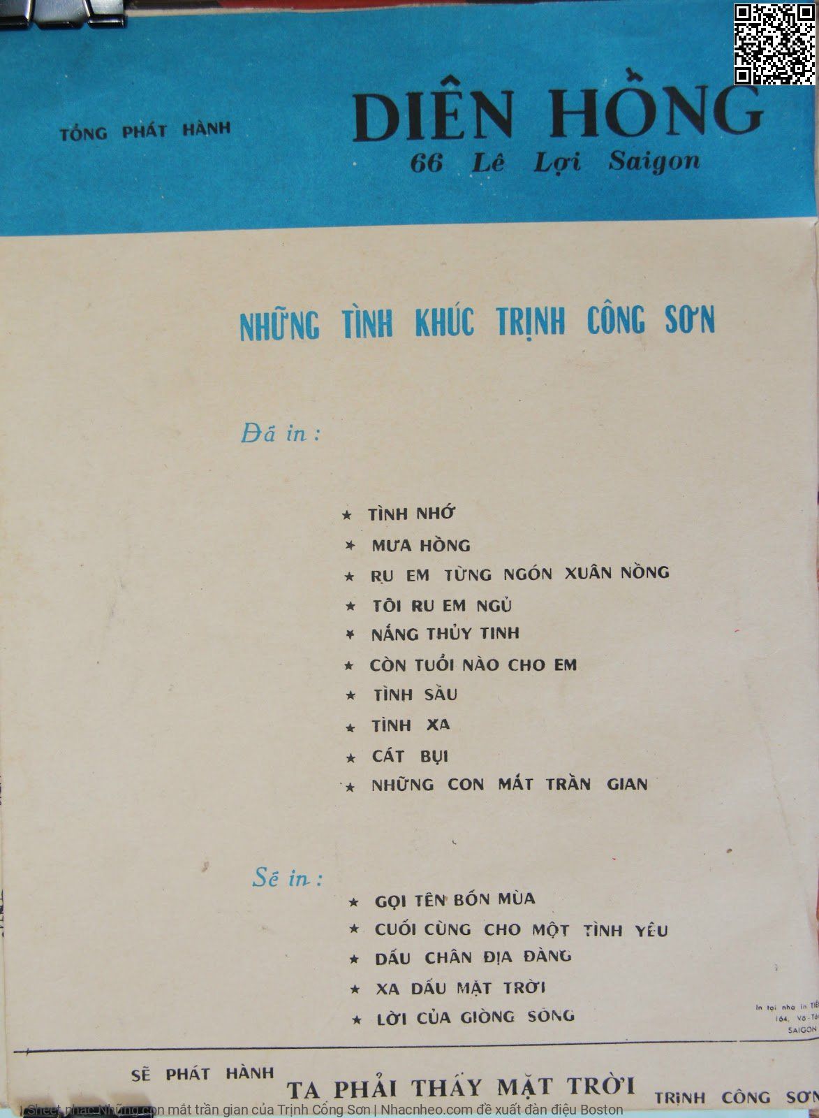 Page 4 of Sheet music PDF Những con mắt trần gian - Trịnh Công Sơn