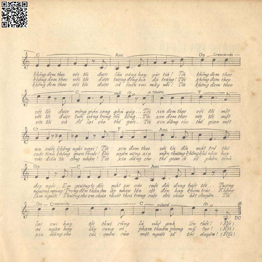 Page 2 of Sheet music PDF Những gì sẽ đem theo vào cõi chết - Phạm Duy