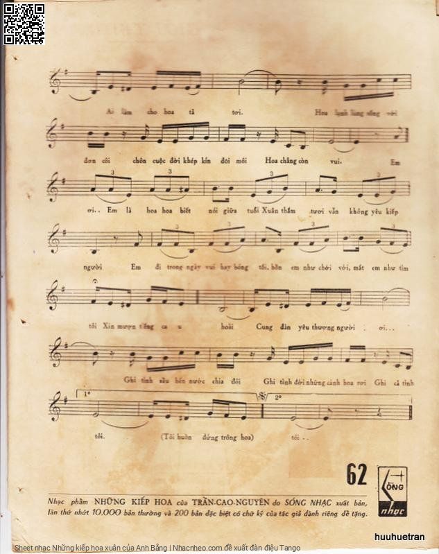 Page 3 of Sheet music PDF Những kiếp hoa xuân - Anh Bằng