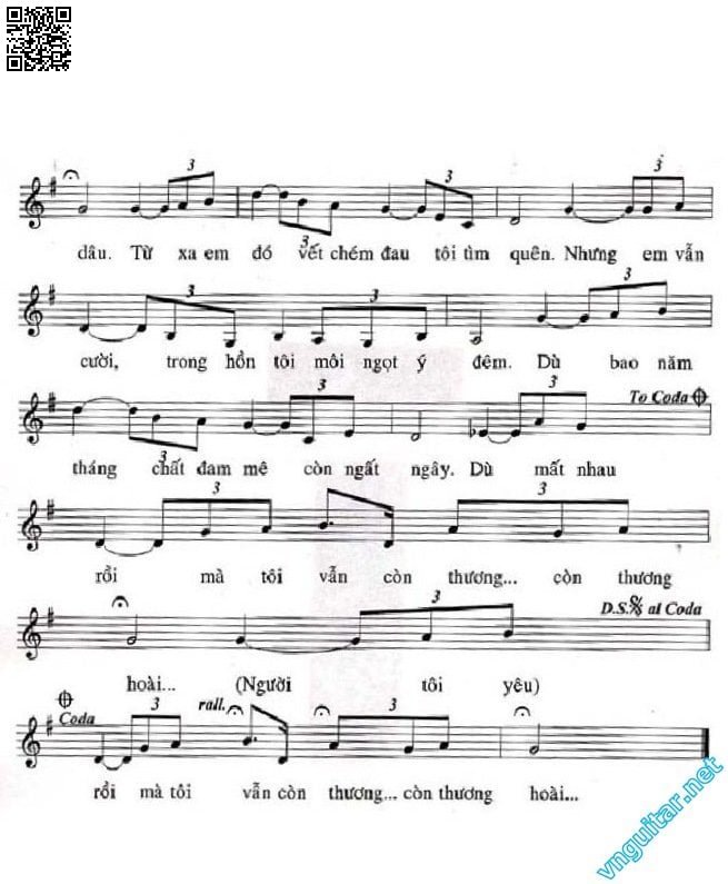 Page 2 of Sheet music PDF Những nụ gai mòn - Trần Trịnh
