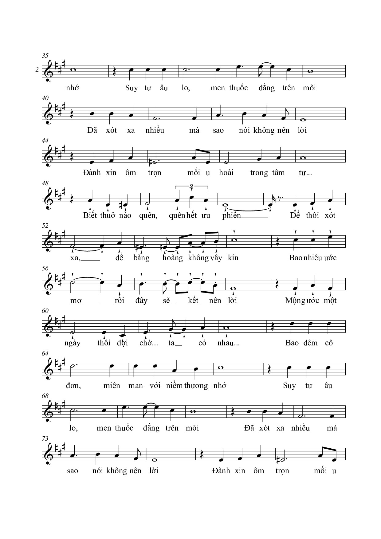 Page 6 of Sheet music PDF Biết đến thuở nào - Tùng Giang