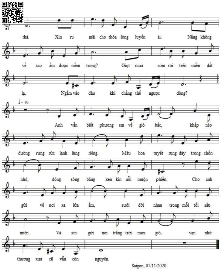 Page 2 of Sheet music PDF Niềm trong - Trần Thiếu Lượng