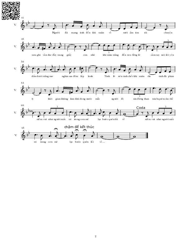 Page 2 of Sheet music PDF Niềm vui của người mất trí - Nguyễn Hoàng Đô