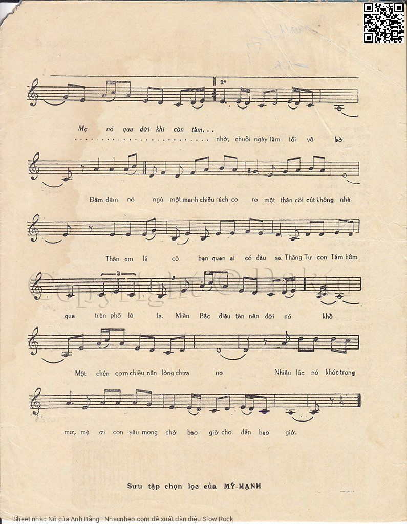 Page 3 of Sheet music PDF Nó - Anh Bằng