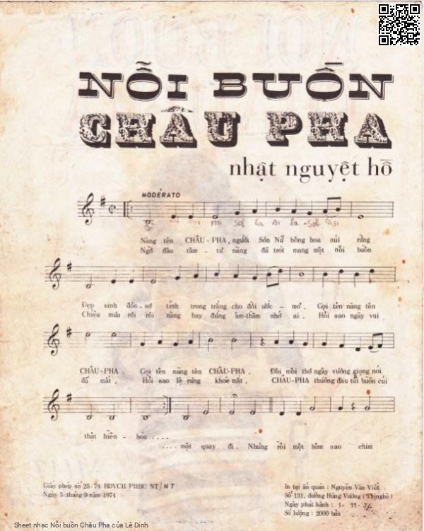 Page 2 of Sheet music PDF Nỗi buồn Châu Pha - Lê Dinh