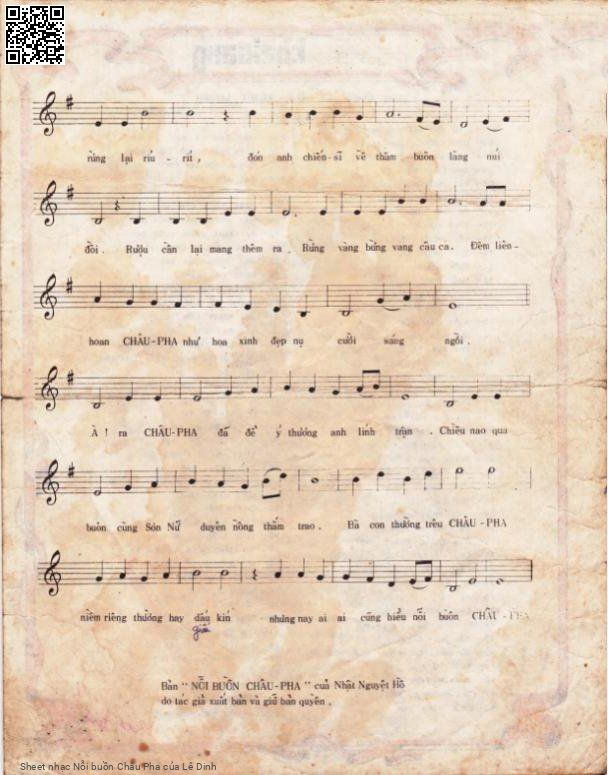 Page 3 of Sheet music PDF Nỗi buồn Châu Pha - Lê Dinh