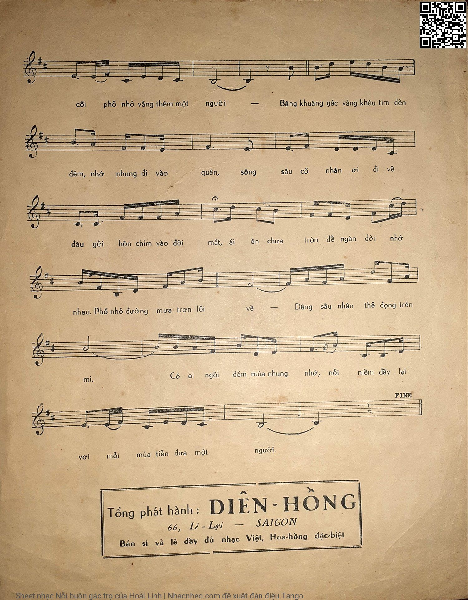Page 3 of Sheet music PDF Nỗi buồn gác trọ - Hoài Linh