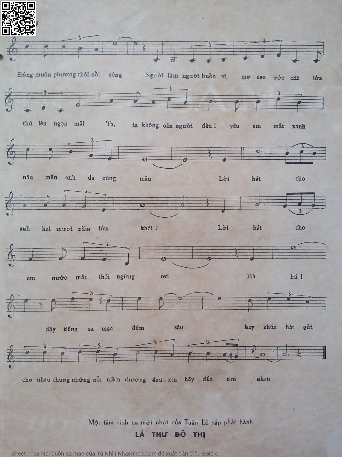 Page 7 of Sheet music PDF Nỗi buồn sa mạc - Tú Nhi