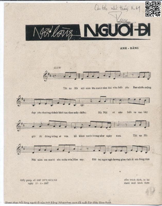 Page 2 of Sheet music PDF Nỗi lòng người đi - Anh Bằng