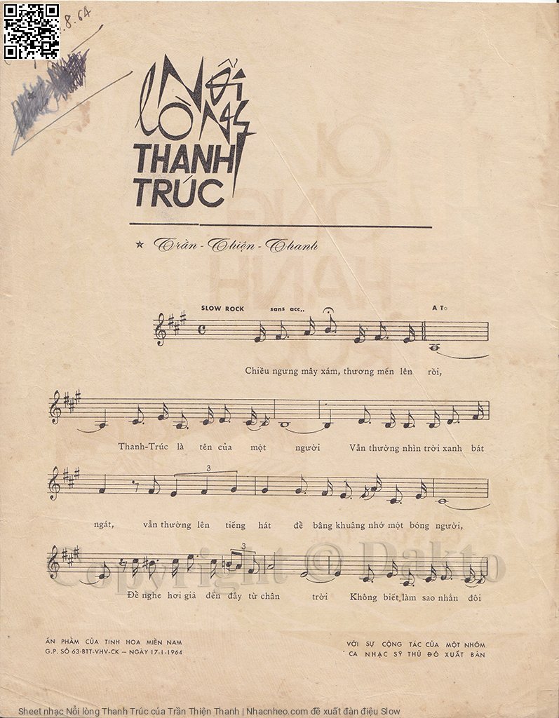 Page 2 of Sheet music PDF Nỗi lòng Thanh Trúc - Trần Thiện Thanh
